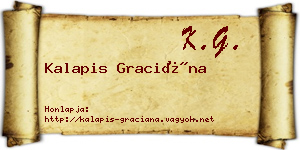 Kalapis Graciána névjegykártya